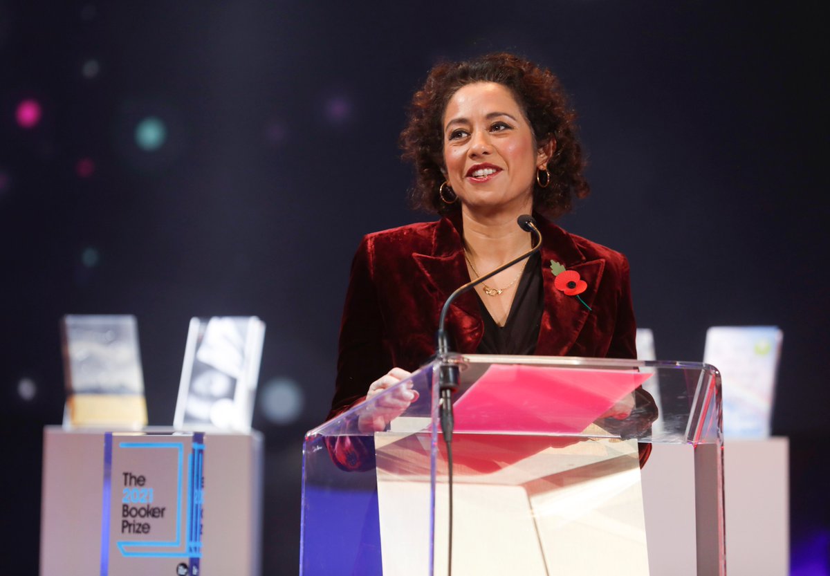 TheBookerPrizes's tweet photo. Thanks to everyone who joined us for the #2021BookerPrize winner ceremony, and to our six shortlisted authors, host @SamiraAhmedUK, and special guests: chair of judges Maya Jasanoff, 1991 winner @benokri, 2020 winner @Doug_D_Stuart and longstanding supporter @ClarenceHouse https://t.co/I6YTeX9fJZ