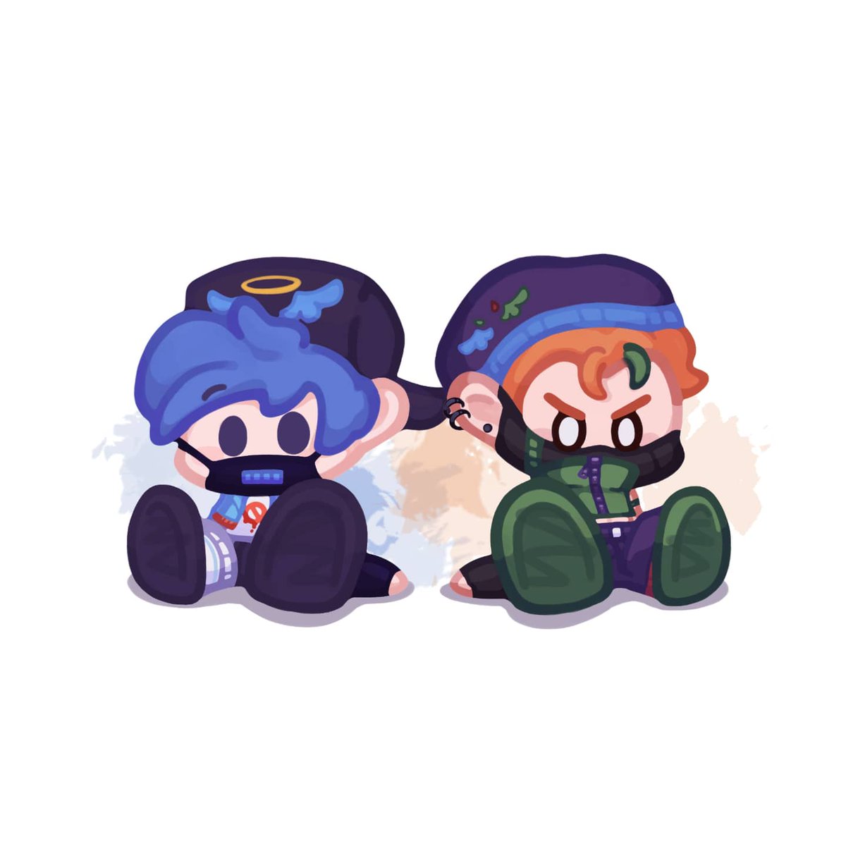 yunayin35's tweet photo. Baby bois babies💙🧡💞
#Fnfspraypaint #fnf https://t.co/sdW33mQuTE