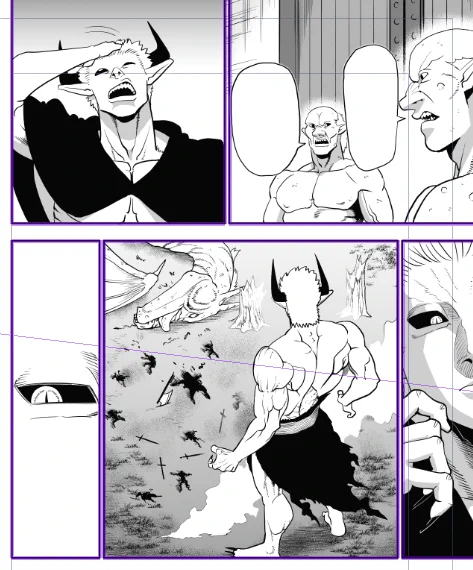 魔王漫画の続編描き終わったので、明日アップしますね 