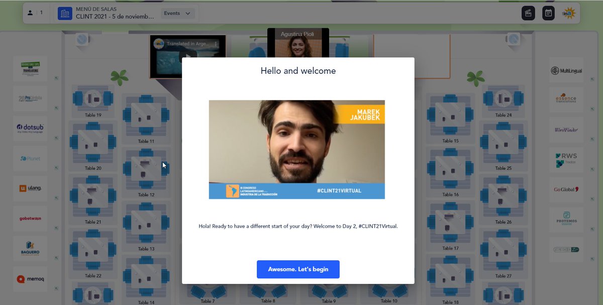 #CLINT21VIRTUAL Day 2. We are all set to start off with a yoga and meditation class with #MarekJakúbek from <a href="/Nimdzi_Insights/">Nimdzi</a>... Are you ready? 
@TinA_l10n 
#TinATeCapacita