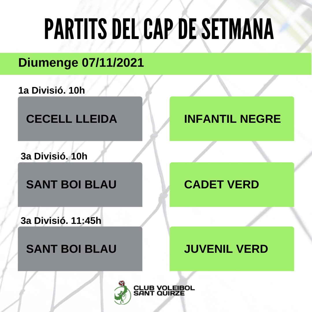 VoleiSQV's tweet photo. Us esperem a tots els partits donant suport a totes les nostres jugadores i jugadors. Sort i vòlei a tots!
#Esport #fempinya #femclub #preparatpersortir #gentactiva #JoActuo #esportcat #retrobada #aprenentsempre #somosvoleibol #voleicat @ajsantquirze https://t.co/r2gQkch1Nw