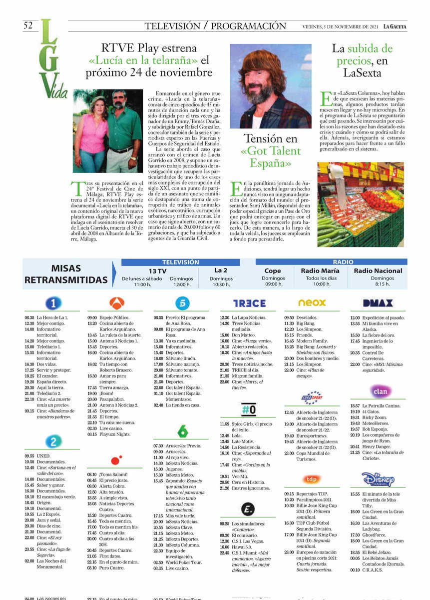 NostromoCom's tweet image. ¡Gracias compañeros de @LaGacetaSA!

#LuciaEnLaTelaraña #LELT