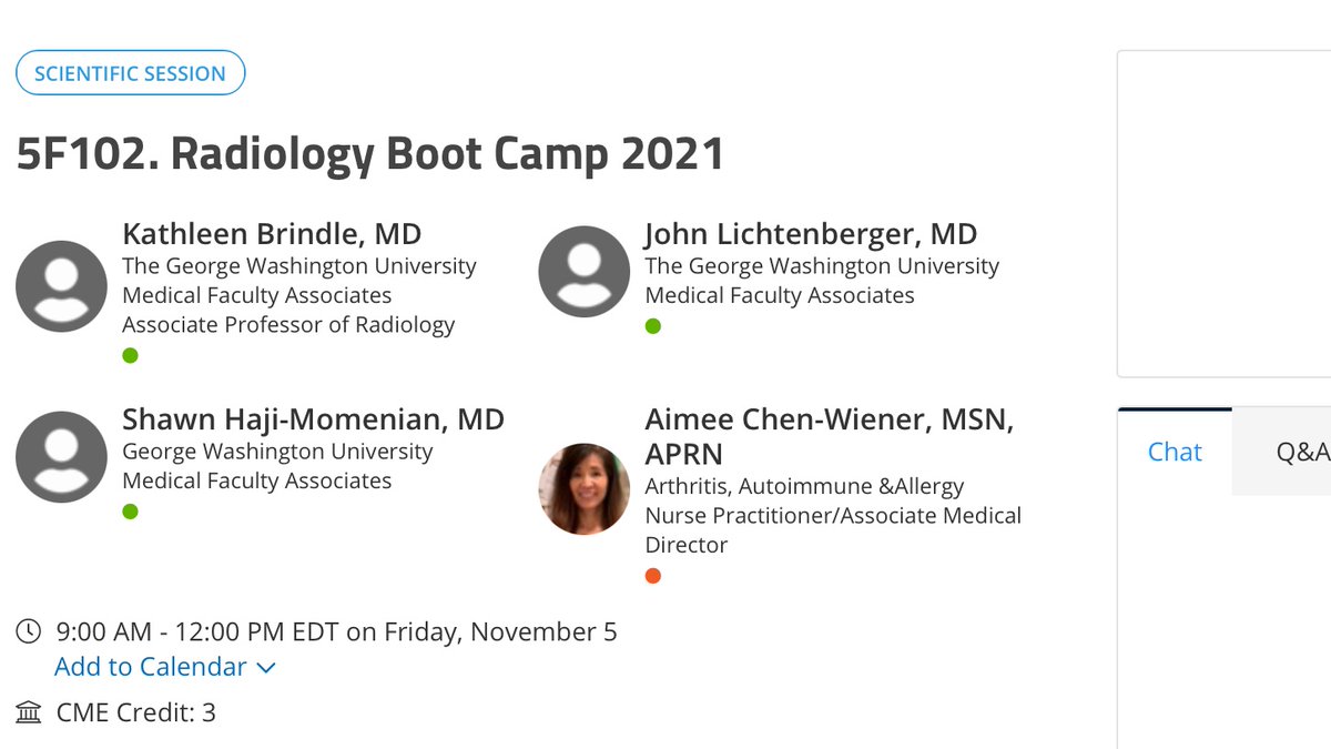 Looking forward to a great session of radiology review on this cold sunny Friday Morning, starting in 30 mins <a href="/9am/">9AM NEWS</a> EST. #ACR21