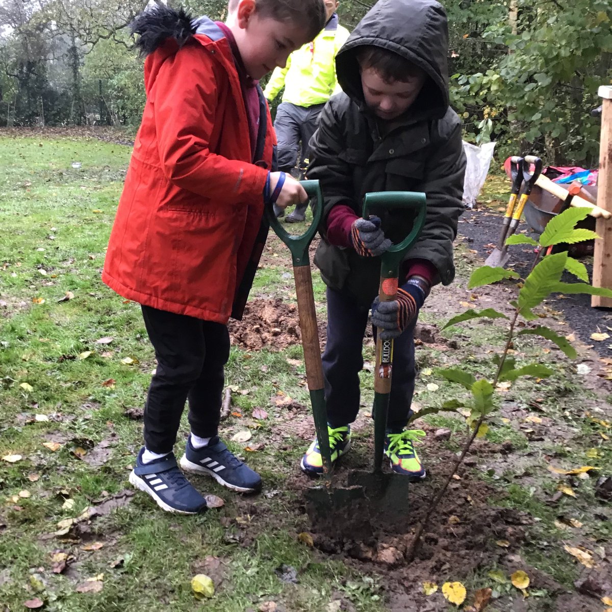 Thank you to the Dane Valley Action Climate Group for helping us to plant trees and share what we have been learning about climate change.