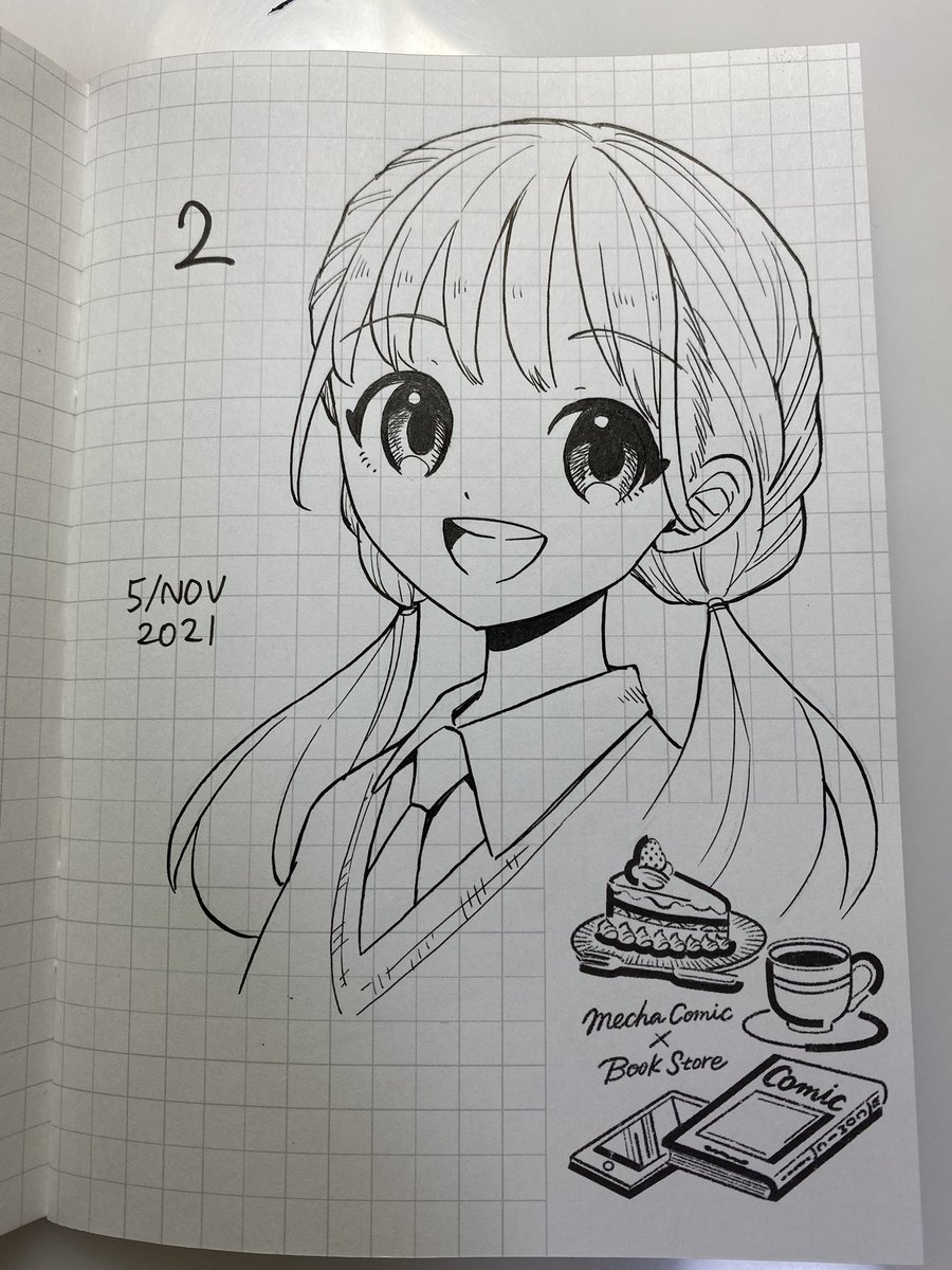 本屋さんでメモ帳を貰ったので絵柄の研究をすることにした。どれが可愛いとかもっと見たいとか既視感あるとかよかったらご意見お聞かせください!
(雑なので左右の目の大きさが合ってないのには触れないで…) 
