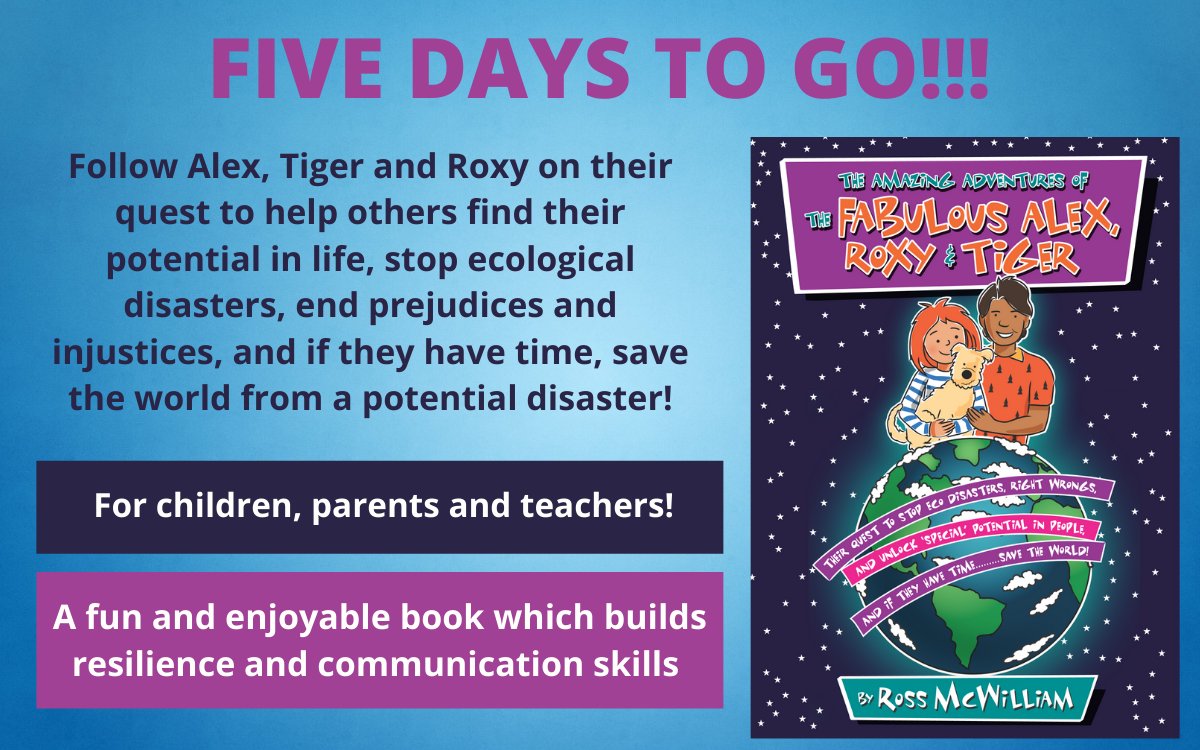 CuppaAndKaty's tweet photo. Only five days to go until the release of Ross' latest book 'The Amazing Adventures of Alex, Roxy and Tiger.'

The book will be available to purchase from the 10th November at https://t.co/8qtwcwnaru, https://t.co/4EqzoO40iD and www. https://t.co/hTnTnO1DnY https://t.co/aywhUZLmaD