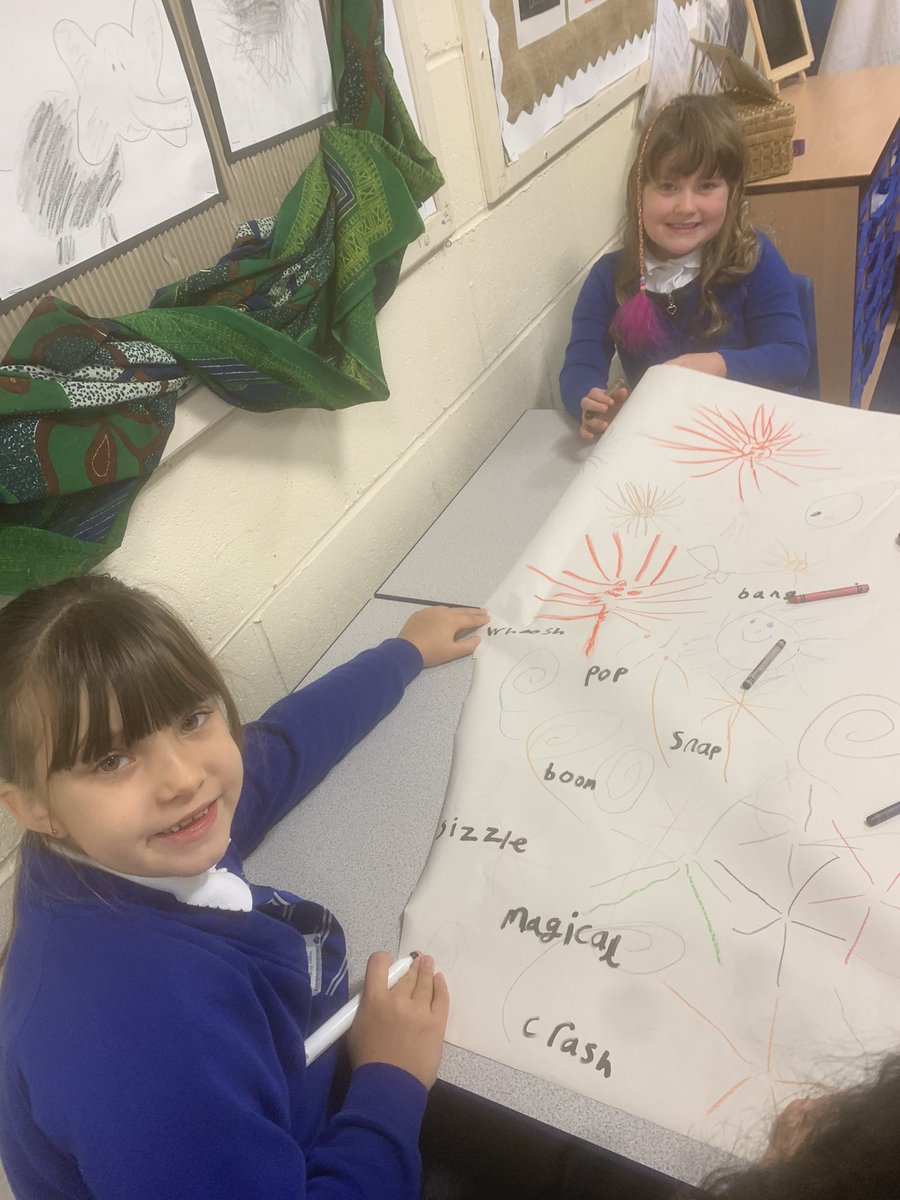 MissSmith43's tweet photo. Today we had a firework display of our own.  We have collected  wonderful vocabulary ready for our writing next week 💥🎆 @Bowness_Primary https://t.co/ALKiUi2tYW
