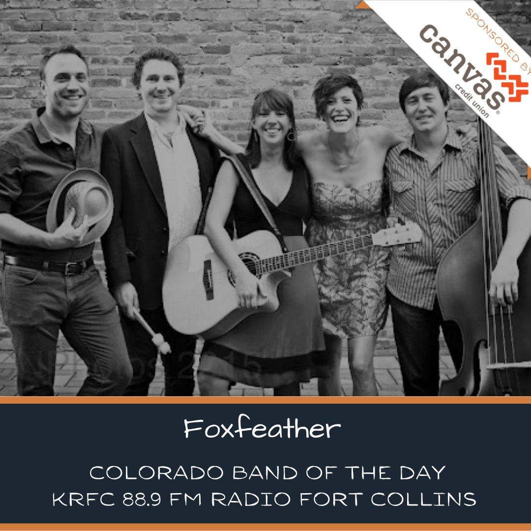 KRFC 88.9 FM (@krfcfm) on Twitter photo Today's Band of the Day is <a href="/FoxfeatherMusic/">Foxfeather</a>!
The band provides a solid rock sound, fullness and room to explore on stage. with a strong lead singer that allows the band to move in many directions!
Tune in to KRFC 88.9 FM Radio Fort Collins. Sponsored by <a href="/canvasfamily/">Canvas Credit Union</a> Today's Band of the Day is <a href="/FoxfeatherMusic/">Foxfeather</a>!
The band provides a solid rock sound, fullness and room to explore on stage. with a strong lead singer that allows the band to move in many directions!
Tune in to KRFC 88.9 FM Radio Fort Collins. Sponsored by <a href="/canvasfamily/">Canvas Credit Union</a>