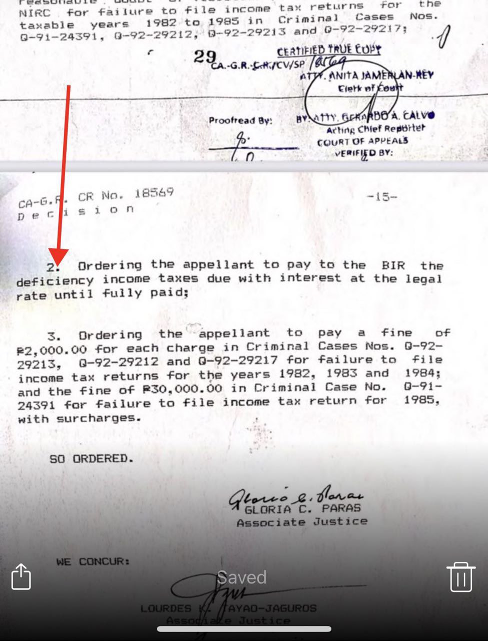 non filing of income tax return