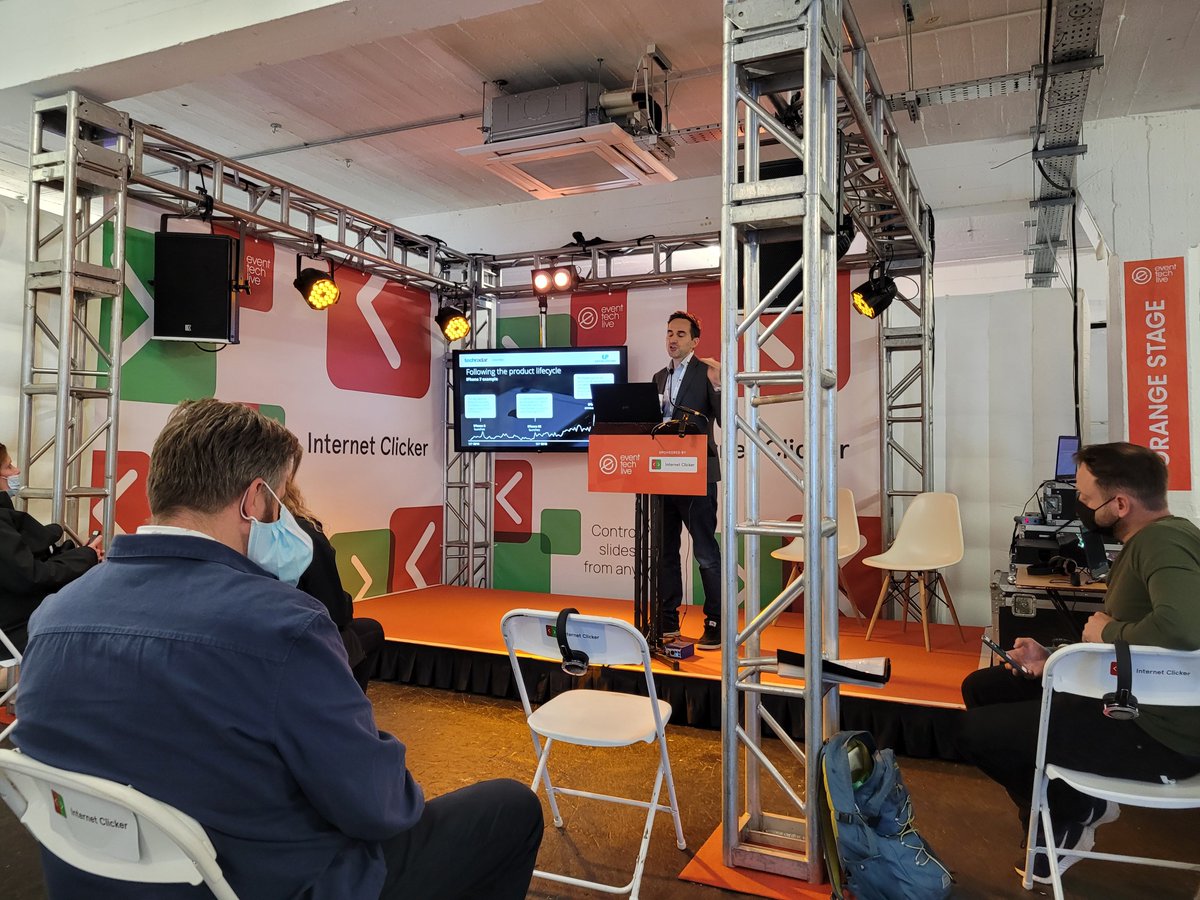 InternetClicker's tweet photo. We'd like to thank all of the speakers and all of those involved with the (IC sponsored!) Orange Stage at Event Tech Live 2021. Thanks for putting on a safe, informative event and for showing how technology can make hybrid events a seamless experience. 

#ETL21 #eventprofs https://t.co/rmtowaoSyv
