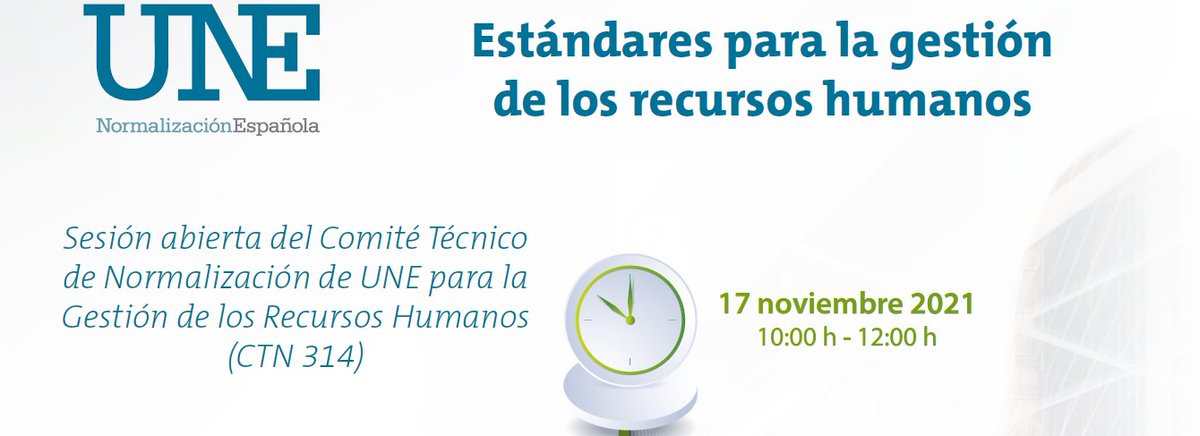 NormasUNE's tweet photo. 📅17 noviembre
🕔10:00 h
🤔 ¿Quieres estar al día de las mejores prácticas internacionales en la gestión de los #RecursosHumanos? 
📢  No te pierdas la sesión abierta del CTN 314 “Estándares para la gestión de los RRHH”

🔜 Apúntate aquí  https://t.co/FKrYSQk6XU https://t.co/asuOtAgZzp