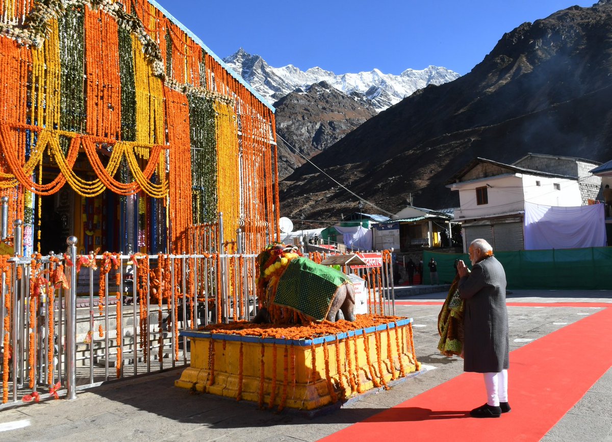 Prayed at Kedarnath this morning.