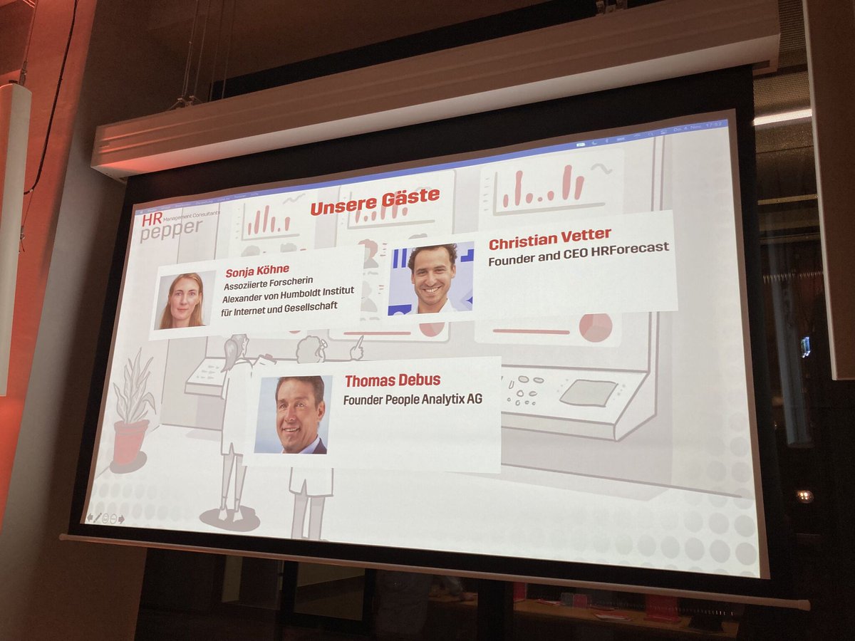 peopleForecast's tweet photo. 👏 Christian Vetter joined a #peopleanalytics talk at @HRpepper_ Digital Transformer Club. Happy to share the stage with such prominent experts and meet all the fantastic participants!
#HRForecast #HRpepper #digitaltransformerclub #berlin https://t.co/ZmbF7JOA15