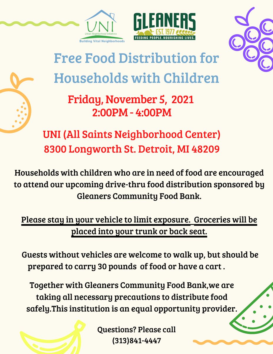 UNI_Detroit's tweet photo. Join us today for two events at our center today! 8300 Longworth St. Detroit, 48209. We will have:

- Free food distributions 
- Free COVID tests &amp; vaccines
- Booster shots! 
- Kid Vaccines (5-11)

NO ID, NO appointment, and NO insurance needed!

Call (313)841-4447 for questions https://t.co/CQ2pnESAZ8