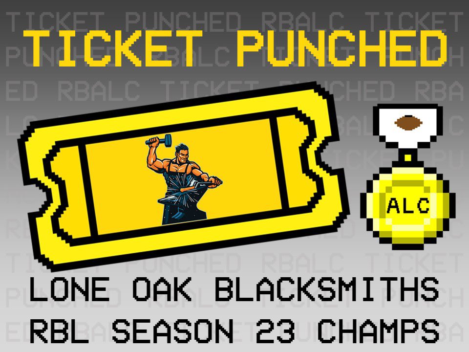 ZippyZoopers's tweet photo. Back-to-back RBL champ Lone Oak Blacksmiths has earned a spot in the #RBALC! https://t.co/cqO8zYHNqv