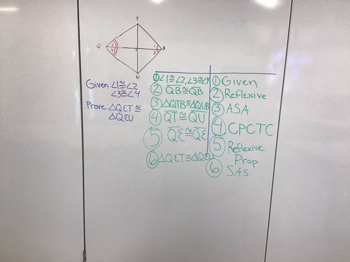 ReppinMath's tweet photo. Honors Geometry students are showing tremendous growth since the 1st day of school! So proud of these students. It’s awesome to watch them solve triangle proofs collaboratively and present them to the class. #ReverePride https://t.co/POcF4BJbj5