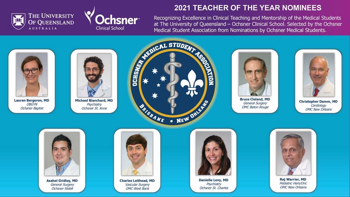 LeoSeoaneMD's tweet photo. Congrats to Ochsner teacher of the year nominees https://t.co/AFP9gzaC7j