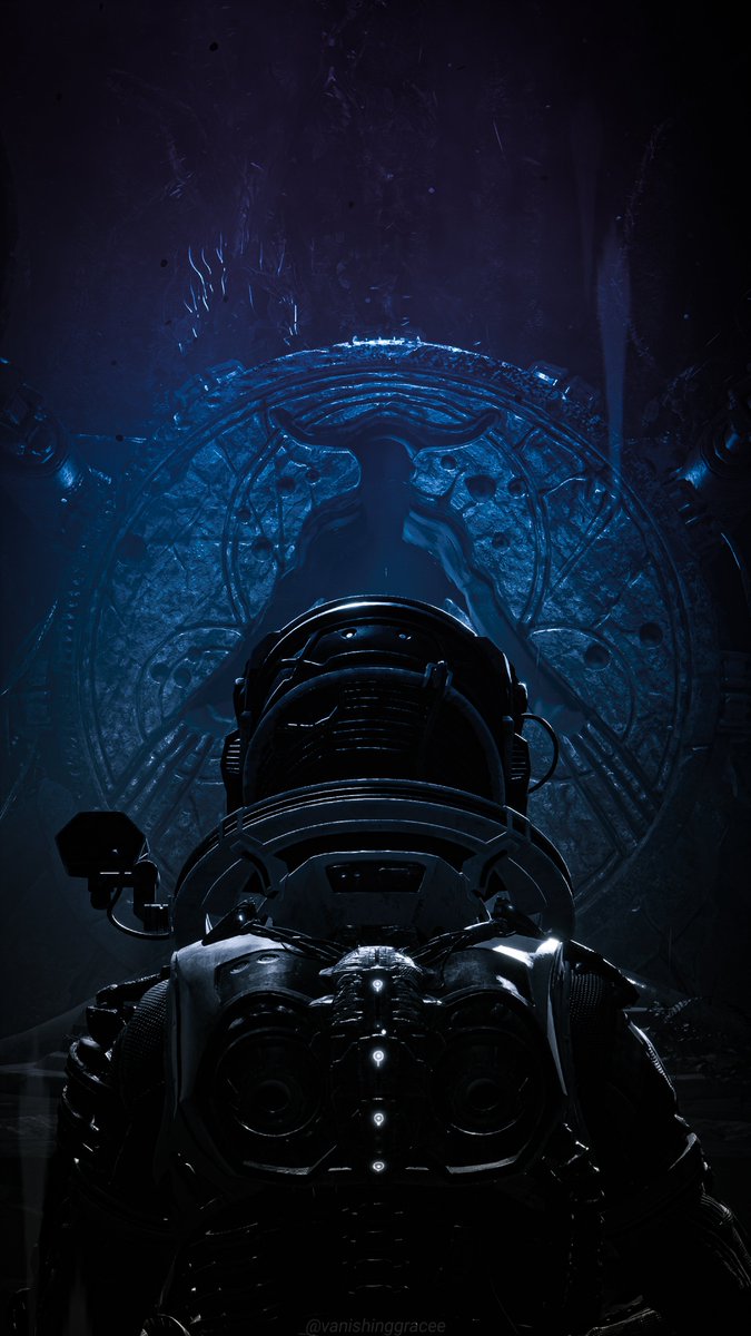 Retr0x47's tweet photo. "The world is my home in an uncaring universe and I do not wish to leave." 

[Vertical shot, click and expand please]
 #Returnal #Returnalween #PlayStation5 #PSBlog #PS5 #PSshare https://t.co/BeDiHw8jbX