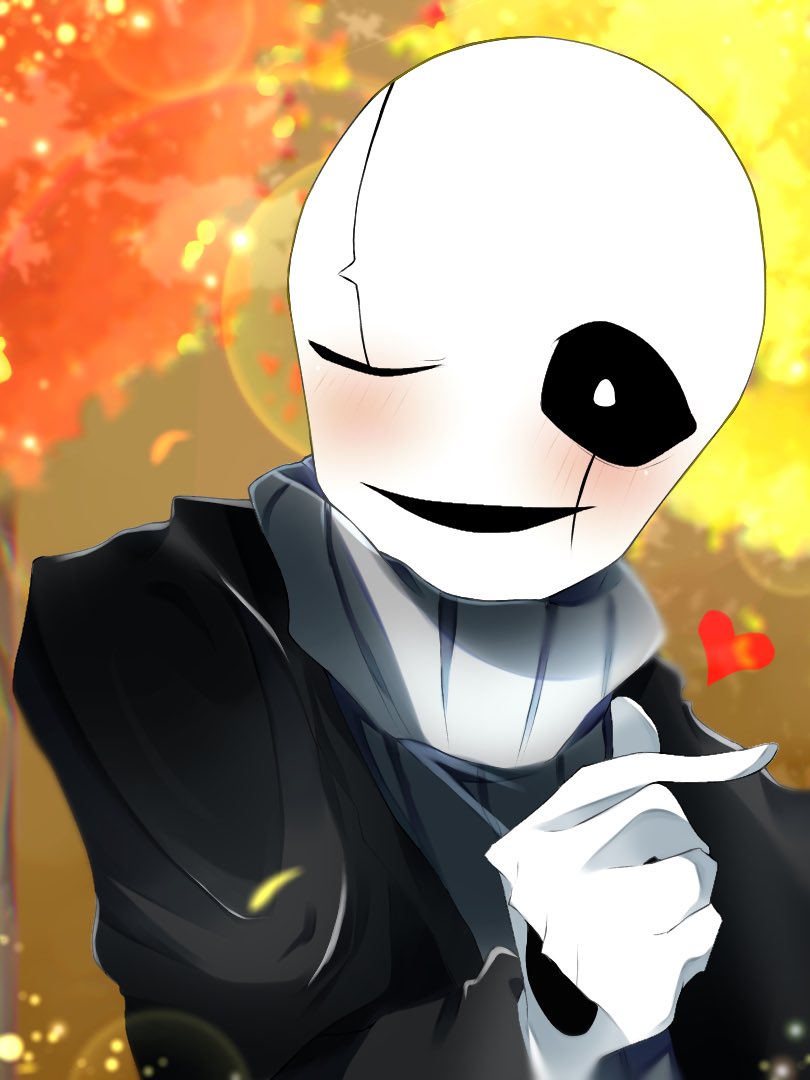Twitter 上的 時雨 アンダーテール Undertale ガスター イラスト 指ハート T Co Pq5wtyemg0 Twitter