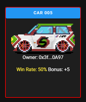 PowercNFT's tweet photo. CAR 005 Has been bought for 10000 CLO!! And immediately won a race!! Congratulations!! https://t.co/ayWoAjOGwZ