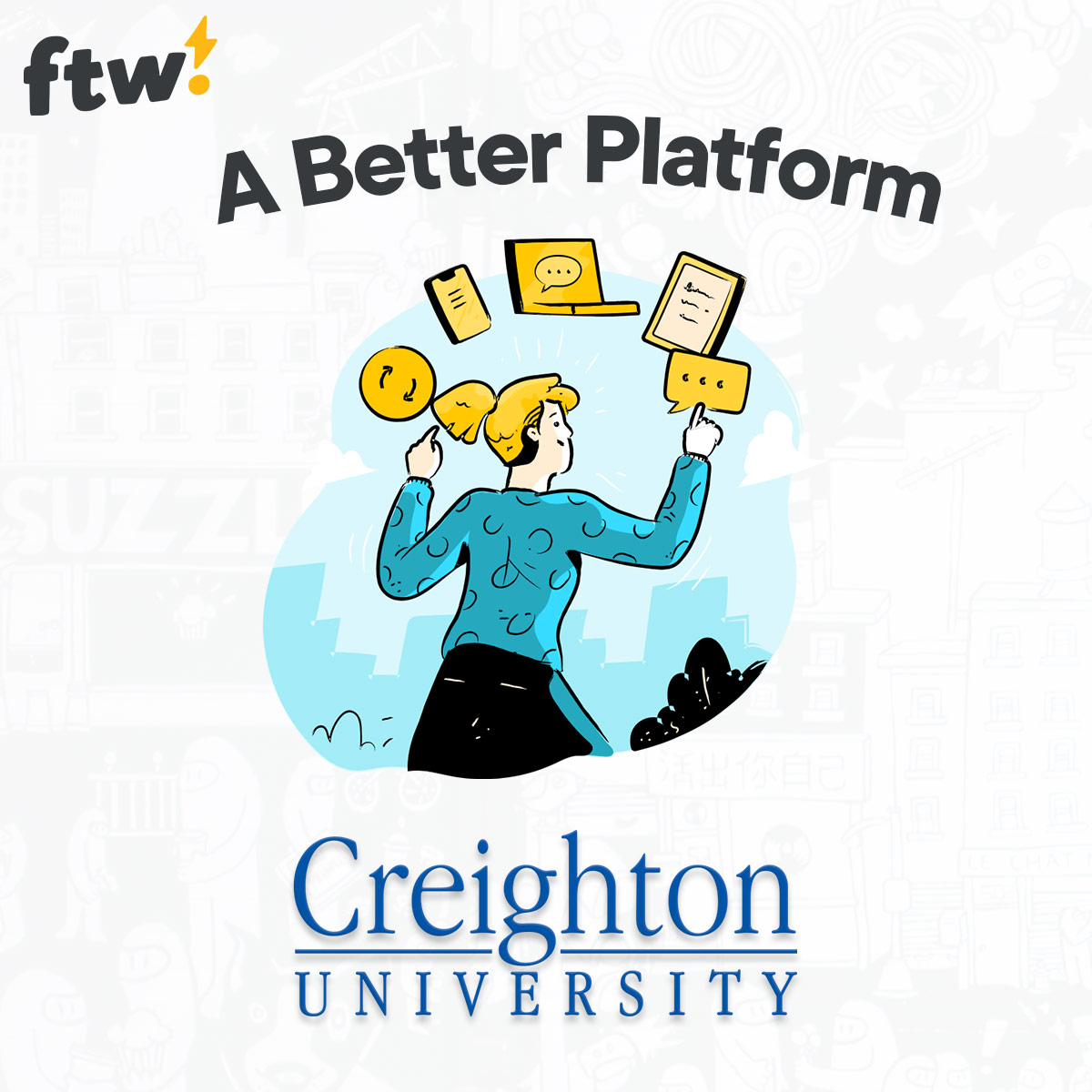 gofindthewhy's tweet photo. 'A Better Platform' - Sponsored by @creighton, this month's challenge is all about creating a new social media platform that balances the pros and cons of digital social engagement.  🎉 Head to our website to learn more and register! https://t.co/BCsGKveLtL https://t.co/sxIMlvHxPz