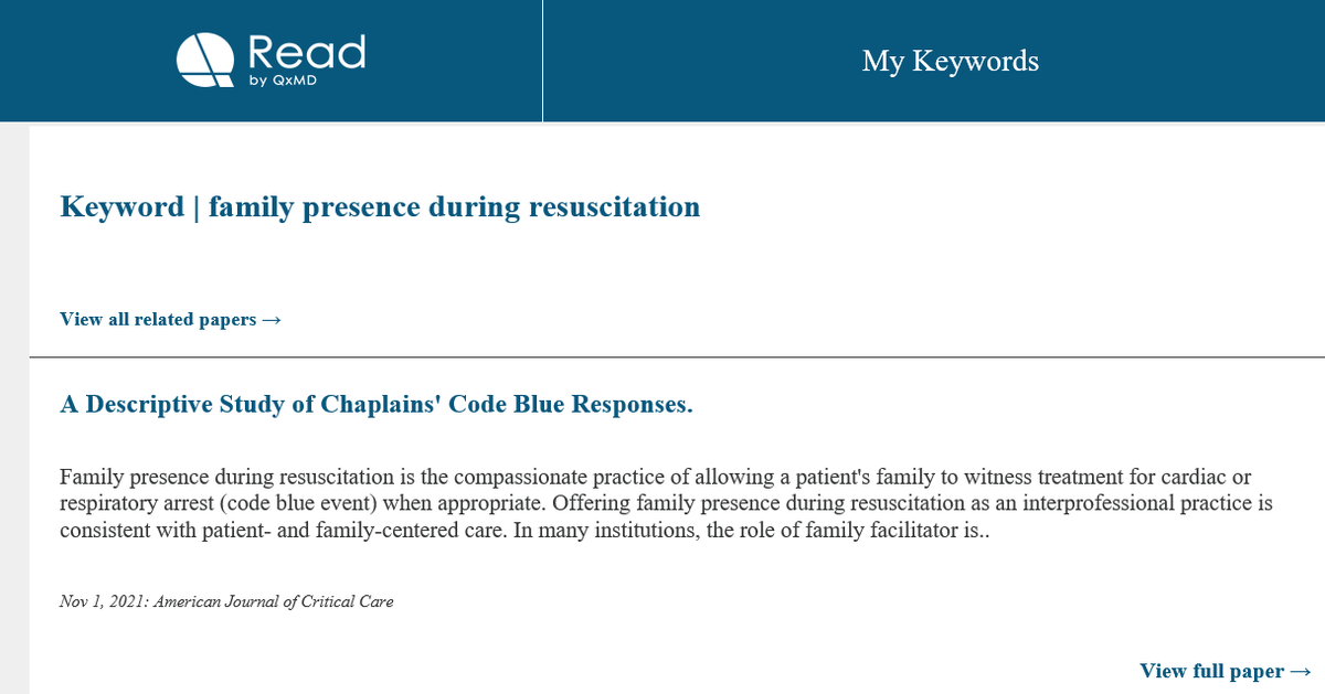 TennysonDNP's tweet photo. When YOUR PAPER pops up on your @QxMD Read email ðš
ð€ªðð¥³
#NPsLead #codeblue #FPDR #resuscitation @AACNme https://t.co/oxFUjkxIBw