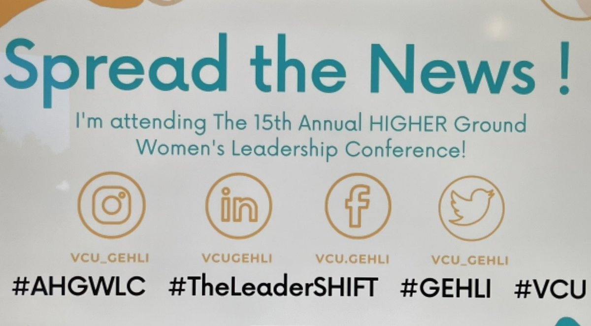 LeteriaScott's tweet photo. Attending the 15th Annual HIGHER Ground Women’s Leadership Conference! #AHGWLC #TheLeaderSHIFT #GEHLI #VCU ♥️ https://t.co/L6Cbmd0STG