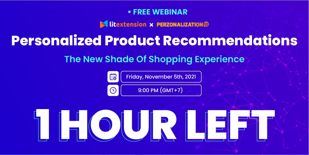litextension's tweet photo. WE'RE ABOUT TO GO LIVE 🔥
Grab yourself a nice cup of drink, some snack and buckle up because we're going to have the best ride to Personalized Product Recommendations World with #Perzonalization!
✔️ JOIN US HERE: https://t.co/Sd8c4g7oxM
#LitExtension #ecommerce #webinar https://t.co/LCGEkoUn6D