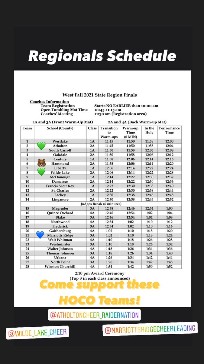 HammondCheer's tweet photo. Come support these HoCo teams tomorrow. 
Harford Community College 12pm
Tickets on sale online ONLY! No tickets will be sold at the door. 

https://t.co/Fwqlip8aDF https://t.co/O7nuMl2fLY