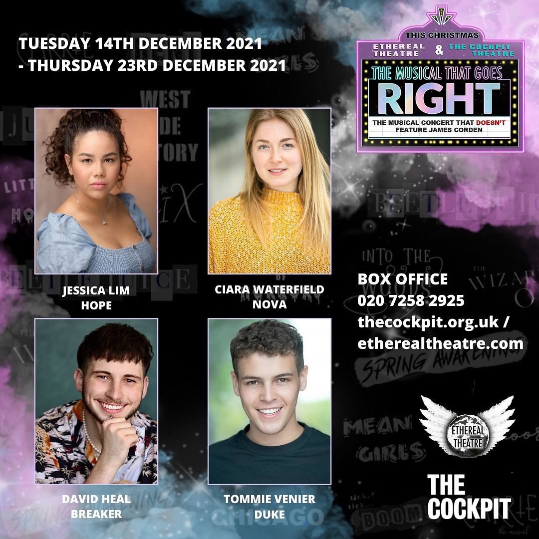 Announcing the cast of The Musical That Goes Right! The Musical Concert that doesn’t feature James Corden 👀😂 co-produced with <a href="/cockpittheatre/">The Cockpit</a> 

A Musical Concert like no other, Ethereal’s troupe of players are putting the step click into your Christmas spirit! #casting #theatre