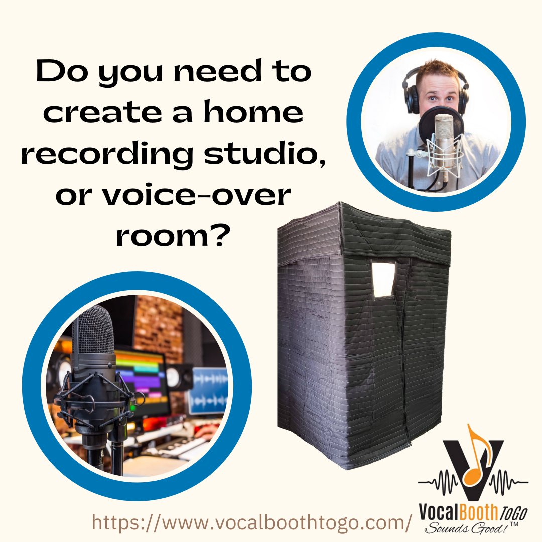 Do you need to create a home recording studio or voice-over room? We have a perfect product for that.
vocalboothtogo.com

#VocalBootToGo #VocalBooth #sounds #soundwave #soundblankets #music #recordings #producer #soundrecording #soundengineer