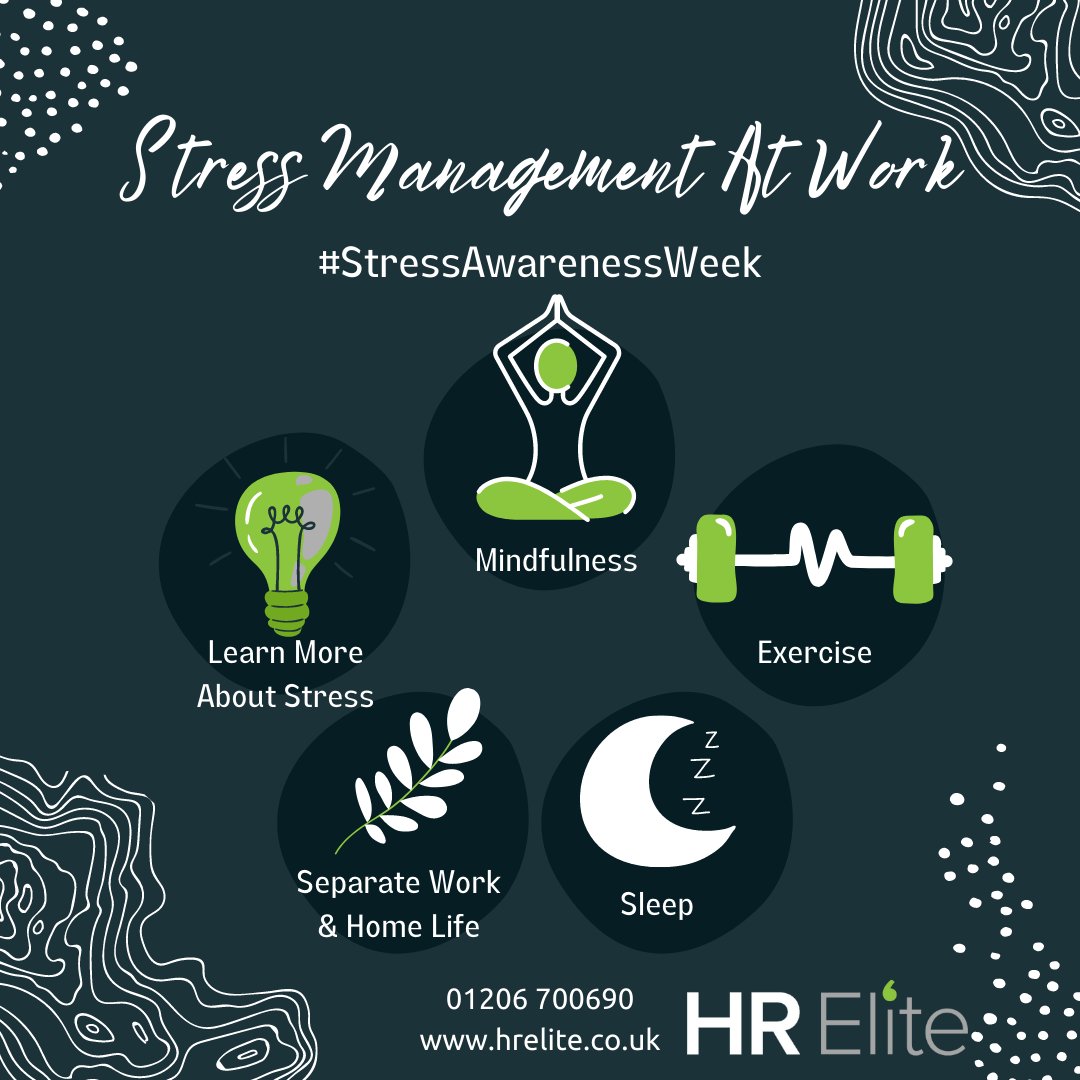 #StressManagementWeek 
Beat work stress by reading <a href="/Mind/">d</a> 's page on how to cope with stress in the workplace. 
ow.ly/nyNR50GxwAl

01206 700690 | info@hrelite.co.uk

#Stress #HRConsultant #PeoplePotential #HRSpecialist #EffectiveWorkforce #Essex #HR