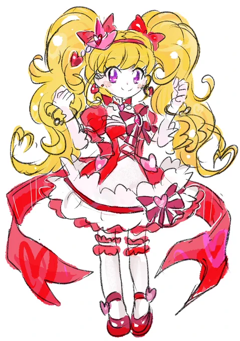 #キュアミラクル #朝日奈みらい #魔法つかいプリキュア #らくがき #イラスト #プリキュア #まほプリ #precure ルビースタイル。 