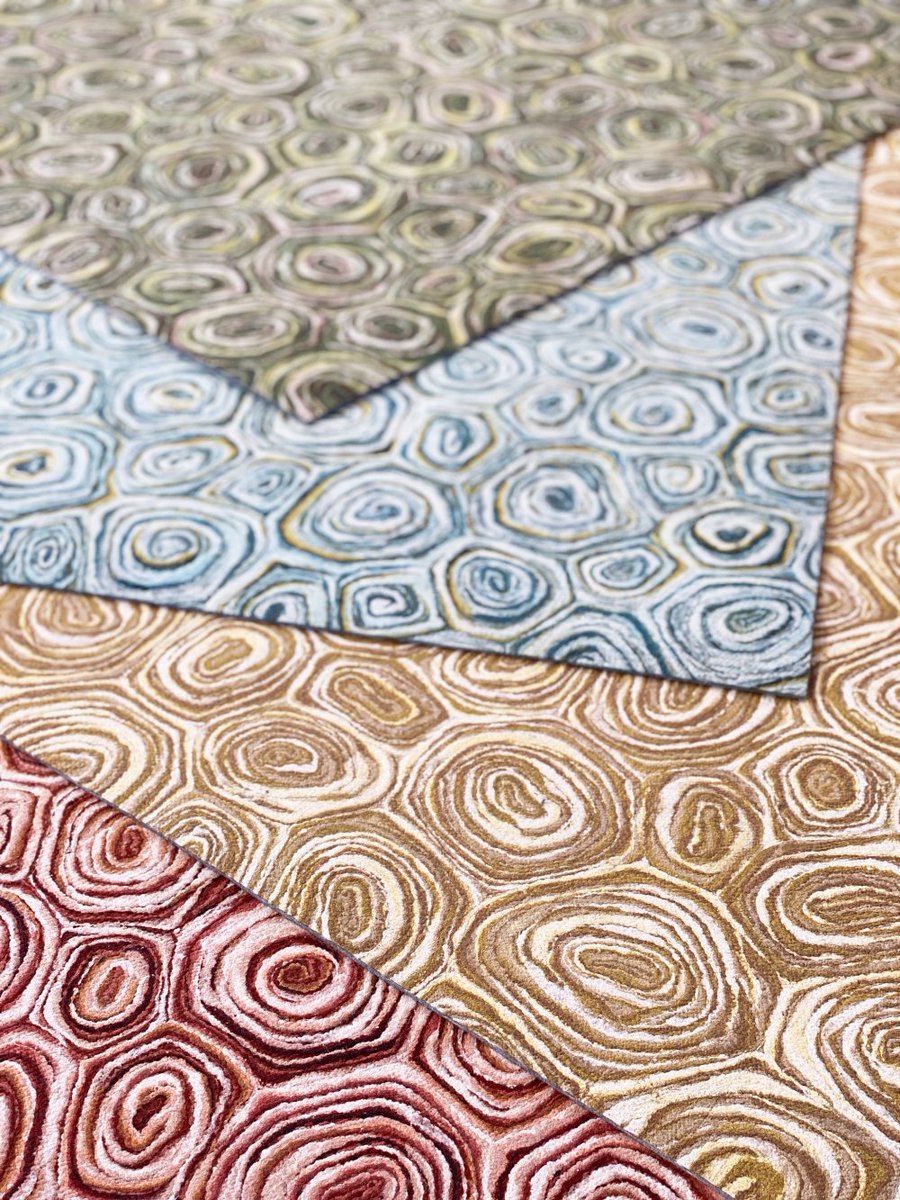 Medici Swirl, from our Journey Collection:  Moss, Seaglass, Ochre, and Terracotta are just a few of the gorgeous colorways developed for this pattern.  DM or email us with your design firm details if you'd like samples for your next project - our clients have already done incredi