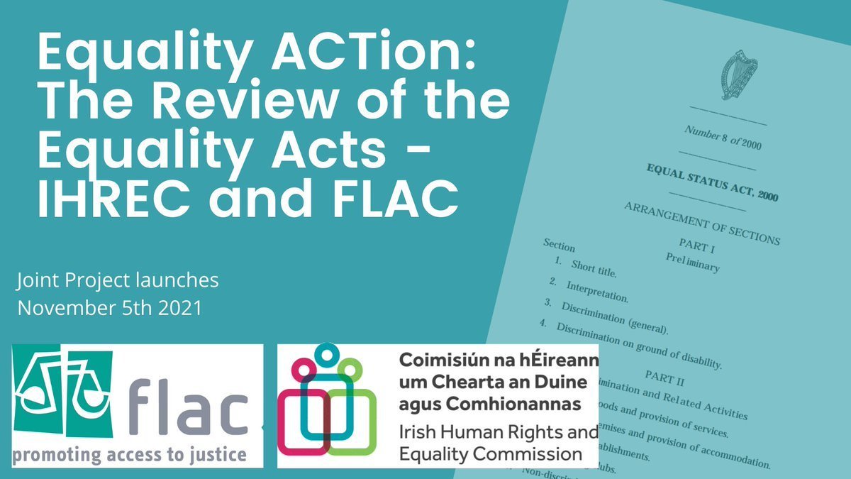 _IHREC's tweet photo. How can Ireland's #equality laws be improved?
With the review of the Equality Acts (ESA & EEA) underway @_IHREC & @flacireland, as part of our joint #EqualityAction project are today meeting with groups to strengthen the engagement of civil society in this process. https://t.co/Je7SmQgKZa