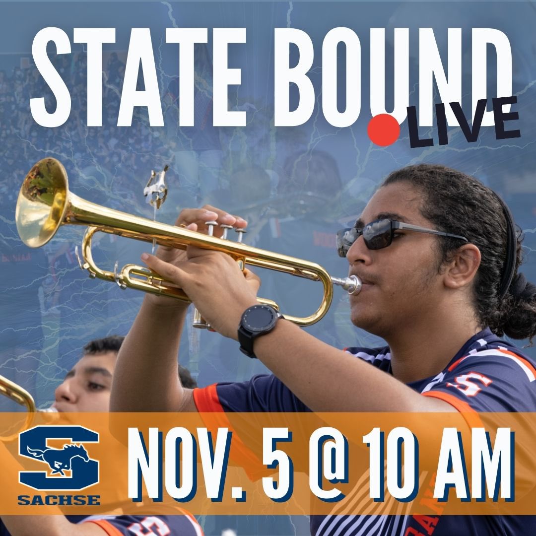 🎥 Join us LIVE at 10 AM on FB 🎥

GISD is going live from Sachse High School as we send off the Mustang Marching Band to the state competition in San Antonio. #TheGISDEffect 

Don’t miss the parade LIVE at Facebook.com/ChooseGarlandI…
