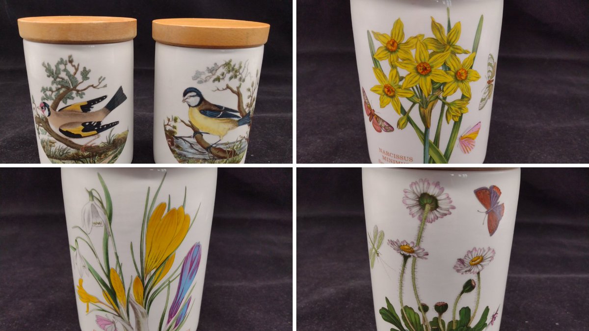 fabthingsonline's tweet photo. These vintage Portmeirion storage jars have just arrived in my #eBay shop.  To shop the range and much more, click here https://t.co/hhiDoGQbmg. Which would you pick? #Portmeirion #Portmeirionlovers #vintage #ebayfinds #ebayshop #onlineshop #HolidayShopping #kitchendecor #eBay 🛍️ https://t.co/YU7UwDGRgc