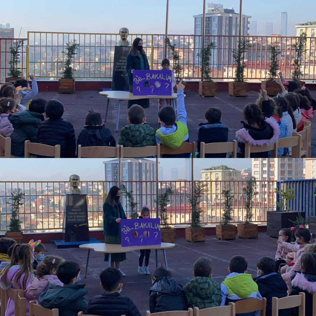 bk_atasehir2's tweet photo. “Okul Dışarda Günü” etkinliği kapsamında, anasınıfı öğrencilerimiz Görsel Sanatlar ve BSK derslerini bahçede gerçekleştirdiler. Ayrıca bir çok farklı etkinliği okul dışında yaparak keyifli zaman geçirdiler. 😍🌳🎨🎈 https://t.co/47Dlevx1Ln