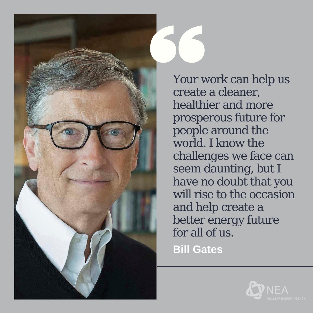 OECD NEA โ๏ธ Nuclear Energy Agency (@oecd_nea) on Twitter photo ๐ฌ Message from <a href="/BillGates/">Bill Gates</a> to students within the #nuclear science & technology fields:
"Your work can help us create a cleaner, healthier & more prosperous future for people around the world.โ
โถ๏ธ youtu.be/jdoRlxpTgSg
#COP26 #EnergyTransition #TogetherForOurPlanet ๐ฌ Message from <a href="/BillGates/">Bill Gates</a> to students within the #nuclear science & technology fields:
"Your work can help us create a cleaner, healthier & more prosperous future for people around the world.โ
โถ๏ธ youtu.be/jdoRlxpTgSg
#COP26 #EnergyTransition #TogetherForOurPlanet