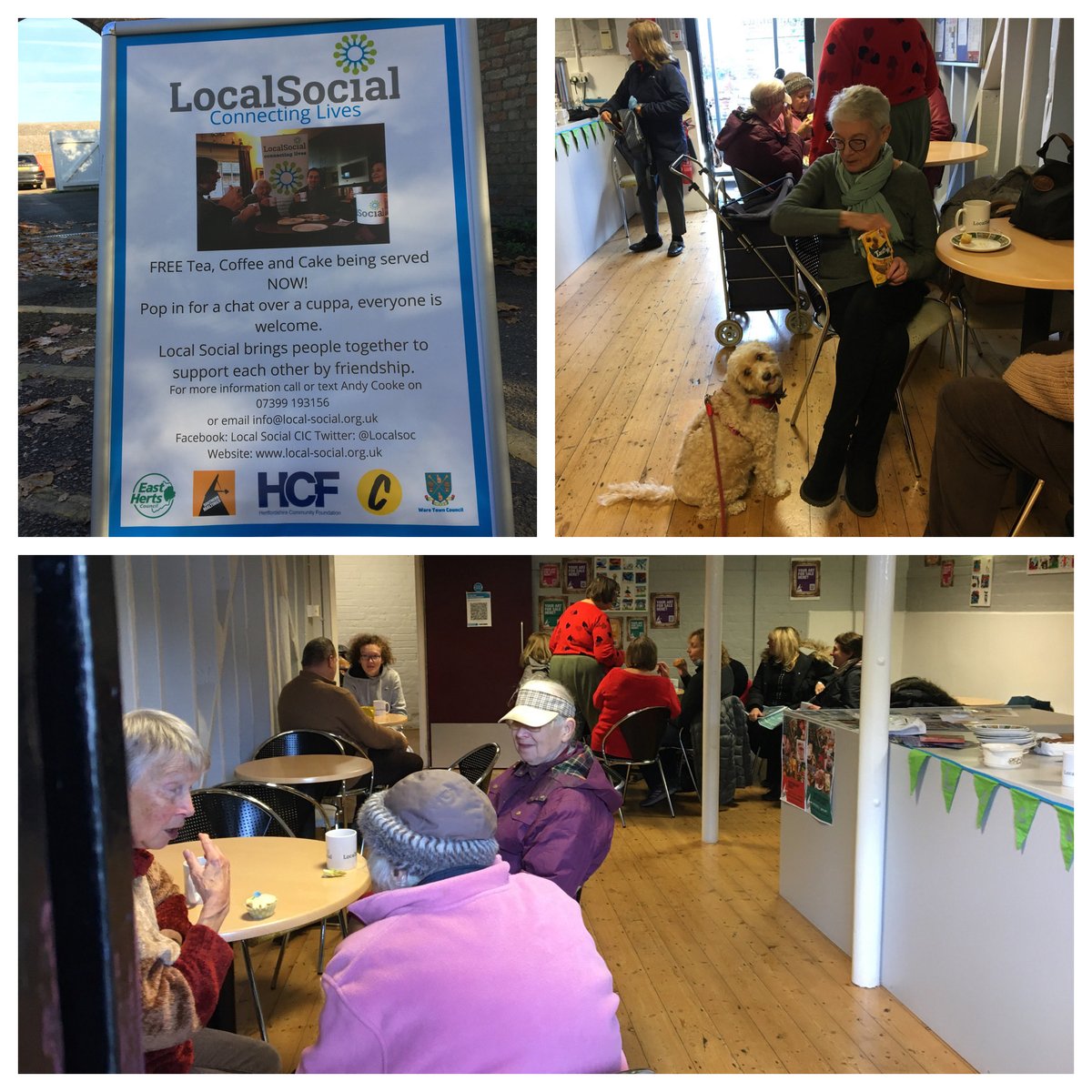 LocalSoc's tweet photo. Friendship, mutual support & connection over a cuppa @southernmalting Ware Herts this morning. @WareTownCouncil @EastHerts @HertsCommunityF @Camerados_org @MeetUpMondays @CommCats @EastHertsCAB #heartsinging https://t.co/ftp8dM9jax