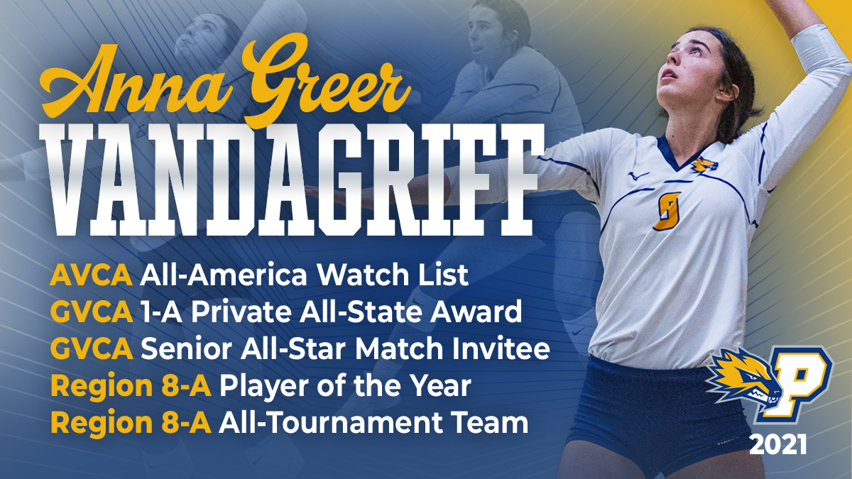 More accolades roll in for <a href="/AnnaGVandagriff/">AG Vandagriff</a>! AG was just named All-State &amp; invited to play in the <a href="/GVCA10/">GVCA</a> Senior All Star Match, which recognizes the top seniors across Georgia. She ended the season w/ 540 kills (5th in state), averaging 5.1 kills/set (tied-3rd in state). 💙🏐💛