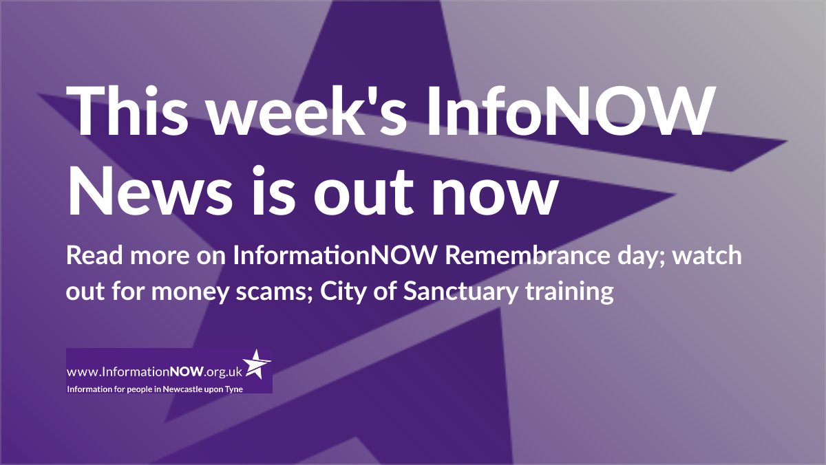 InformationNow1's tweet photo. https://t.co/xhxv74b8it #InformationNOW #Newcastle #SuicidePrevention #PoppyAppeal #Movember #MoneyTalksWeek https://t.co/dhiiMMCu5O