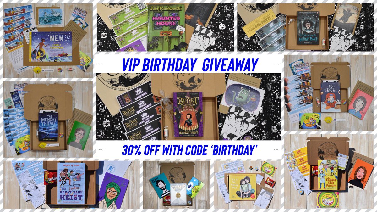 VIPreading's tweet photo. 🎂 Birthday Giveaway 🎂

VIP Reading Ltd is officially 3yrs old! It’s not been plain sailing but we’re here thanks to a fab team, a ❤️ of books &amp; the loveliest supporters!

RT&amp;F
WIN 3 #VIPbookboxes

Get 3% off… OK, 30% off with code: birthday
https://t.co/0MNvnrBbHv

⏰ 12.11.21 https://t.co/nrqU1eIW09
