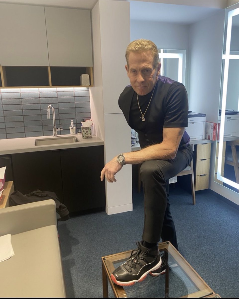 RealSkipBayless's tweet photo. I can’t lose in these shoes. MJ FOREVER. #DripBayless https://t.co/uEy9h06Siv