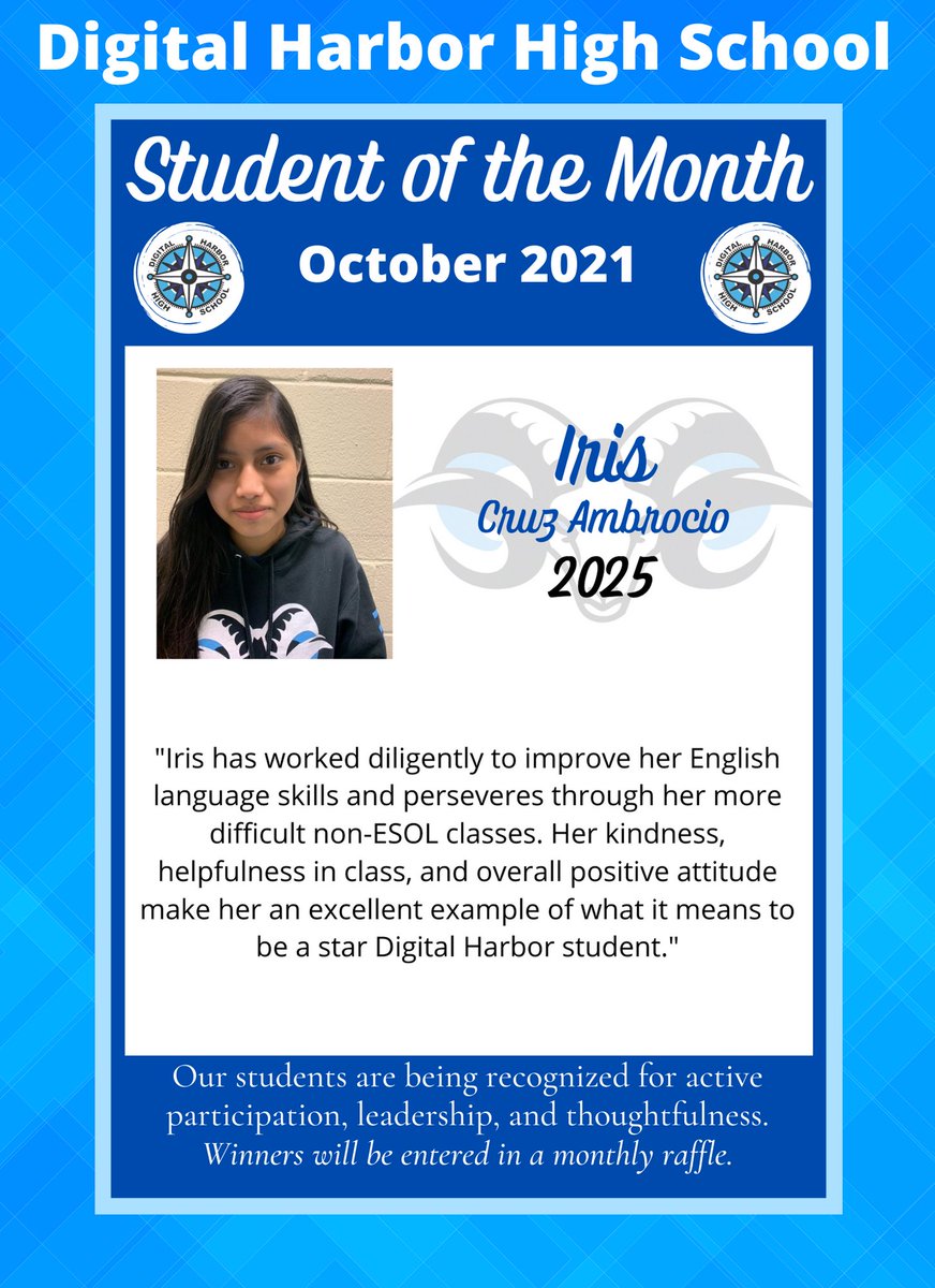 RealDHHS's tweet photo. Congrats to the students of the month for the month of November! Keep being Ramtastic. @SwintonBuck #Congrats #SOTM #CitySchools #DigitalHarbor https://t.co/PNhtUcbzdx