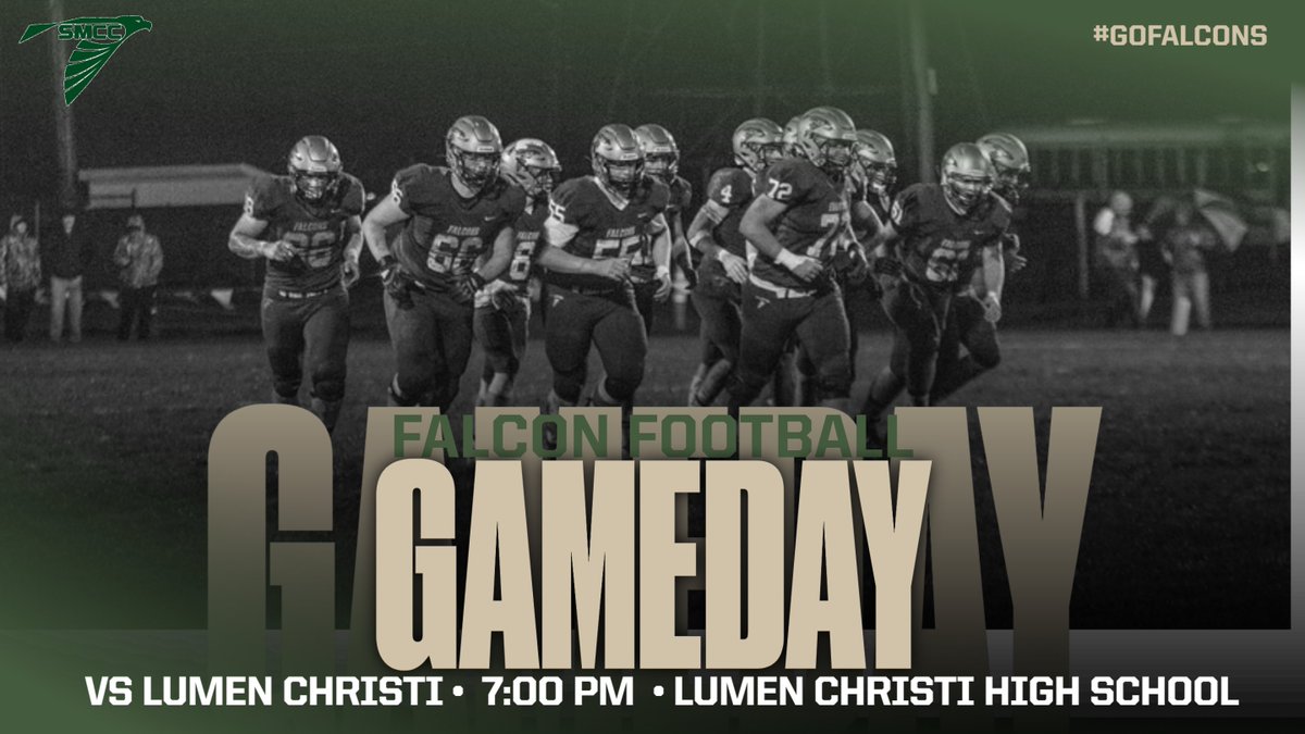 AthleticsSMCC's tweet photo. Good Luck to our Falcon Football team as they travel to Lumen Christi for the District Final game!

All tickets need to be purchased through GoFan. 

The link for tickets is below:
https://t.co/MEAbGQT0lk https://t.co/aqTT73dDf9