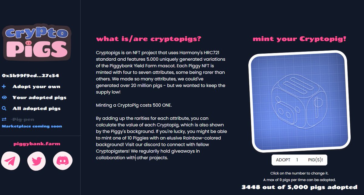 letasu_'s tweet photo. #Gamefi #Harmony #CryptoPiGS
500ONEでブタさんのNFT mintするぞー! https://t.co/EsTimmzH5S