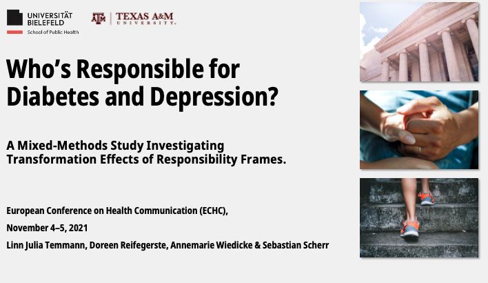 JTemmann's tweet photo. That's a wrap! It was a pleasure presenting at the #ECHC2021. Beyond my take on attributions for #diabetes and #depression, there were so many great presentations of groundbreaking #healthcommunication research on other issues like cyberbullying, Covid-19 and mental health. https://t.co/si5KvTNTHx