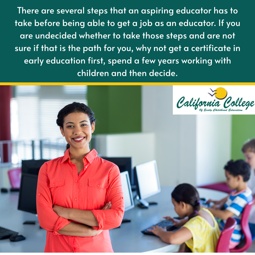 CalEarlyEdu's tweet photo. There are several steps that an aspiring educator has to take before being able to get a job as an educator.
Call 650-345-1555 to get your ECE certificate.
#OnlineCoach #Nursery #Kindergarten #Teacher #School #ChildDevelopmentExpert #EducationMatters #Onlinecollege #SantaClara https://t.co/mhteTjBAYJ