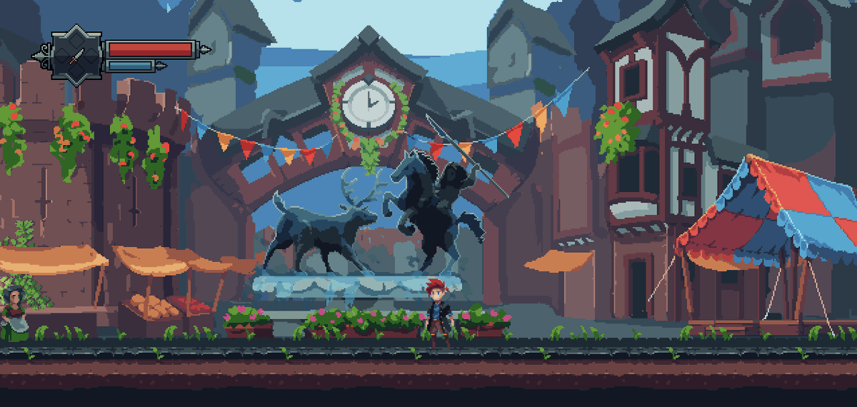 AdamCYounis's tweet photo. Working on some "Guardia Millennial Fair" vibes for Insignia Chapter 2 #pixelart #indiegame https://t.co/GUhIcQrsUC